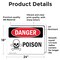Signmission Poison Danger Sign, Vinyl Decal, 24in W x 18in L, 2PK OS-2PACK-DS-D-1824-L-2039 - alternate 2